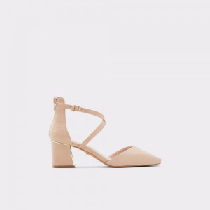 Dámské Blokové Podpatky Aldo Grarwen Ankle strap heeled shoe Béžový | 82306JYIR