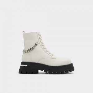 Dámské Bojové boty Aldo Grandeur Combat boots - Lug sole Bílé | 16874YHRA