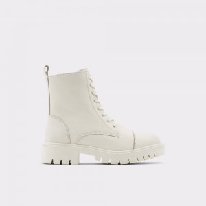 Dámské Bojové boty Aldo Reilly Lace up boot - Block heel Bílé | 87564TGNK