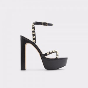 Dámské Boty Na Platformy Aldo Geegully Ankle strap heeled sandal - Plateforme Černé | 26097DTLC