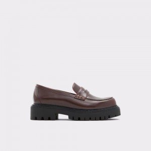 Dámské Loafers Aldo Bigstrut Loafer - Lug sole Tmavě Hnědé | 61045XDUO