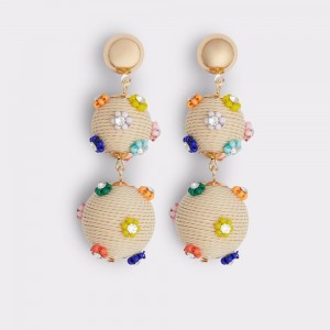 Dámské Náušnice Aldo Emblem Statement earrings Světle | 08947XKSL