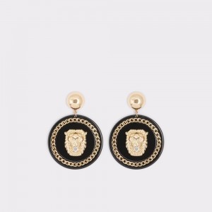 Dámské Náušnice Aldo Glibeth Pendant earrings Černé Zlaté | 58326SLNM