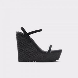 Dámské Sandály Aldo Bodish Wedge sandal - Wedge heel Černé | 16802RXOI