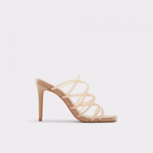 Dámské Sandály Aldo Brigette Strappy heeled sandal - Stiletto heel Béžový | 18374BMAC