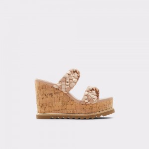 Dámské Sandály Aldo Corky Wedge sandal - Wedge heel Béžový | 48075COAT