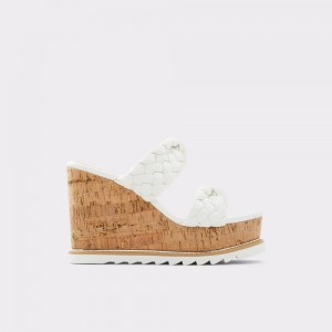 Dámské Sandály Aldo Corky Wedge sandal - Wedge heel Bílé | 94603LQJS