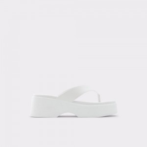 Dámské Sandály Aldo Delphy Thong wedge sandal - Flatform Bílé | 98673BUNS