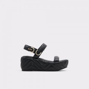 Dámské Sandály Aldo Eroellan Wedge sandal - Platform Černé | 61354YWSJ