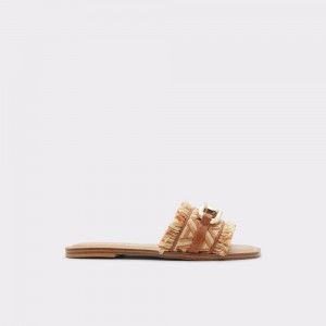 Dámské Sandály Aldo Fringie Slide sandal Hnědé | 39081NLFK