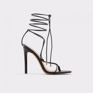 Dámské Sandály Aldo Glaosa Strappy heeled sandal - Stiletto heel Černé | 21356QBSM