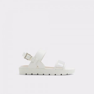 Dámské Sandály Aldo Hailey Flat sandal - Lug sole Bílé | 56204ORFG