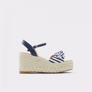 Dámské Sandály Aldo Macrama Wedge sandal - Wedge heel Blankyt | 70569ZVQU