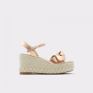 Dámské Sandály Aldo Macrama Wedge sandal - Wedge heel Růžové Zlaté | 13749JQNC