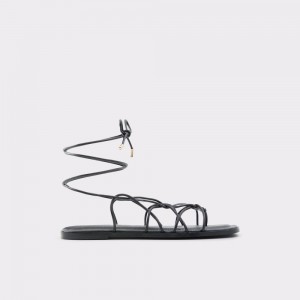 Dámské Sandály Aldo Posey Strappy flat sandal Černé | 36187MFBN