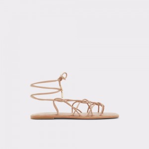 Dámské Sandály Aldo Posey Strappy flat sandal Béžový | 46532RAUC