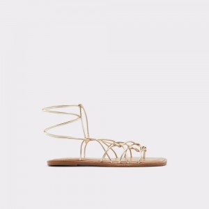 Dámské Sandály Aldo Posey Strappy flat sandal Champagne | 59760RVAH