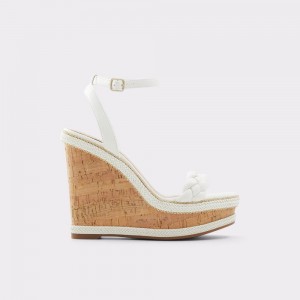 Dámské Sandály Aldo Saluth Wedge sandal - Wedge heel Bílé | 63708RJBH