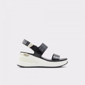 Dámské Sandály Aldo Wedge sandal - Wedge heel Černé | 75624VIER