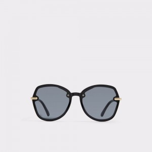 Dámské Sluneční Brýle Aldo Cortegaca Round sunglasses Černé | 50476XLZU