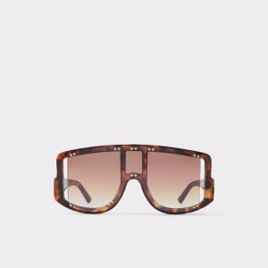 Dámské Sluneční Brýle Aldo Javabriclya Shield sunglasses Hnědé | 52347XAFE