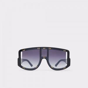 Dámské Sluneční Brýle Aldo Javabriclya Shield sunglasses Černé Zlaté | 53896KFNS