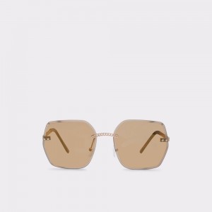 Dámské Sluneční Brýle Aldo Yeranna Rectangle sunglasses Hnědé | 38579SATQ