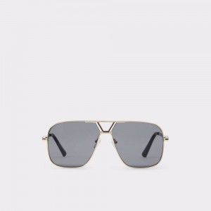 Pánské Sluneční Brýle Aldo Adrerarid Aviator sunglasses Černé Zlaté | 83451KFZV