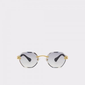 Pánské Sluneční Brýle Aldo Hassaleh Round sunglasses Zlaté | 17943PTNZ