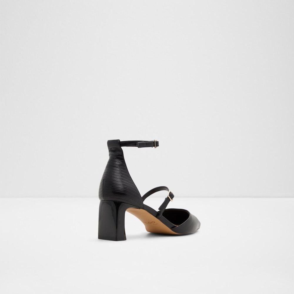 Dámské Blokové Podpatky Aldo Collette Strappy heeled shoe Černé | 84275JFWZ