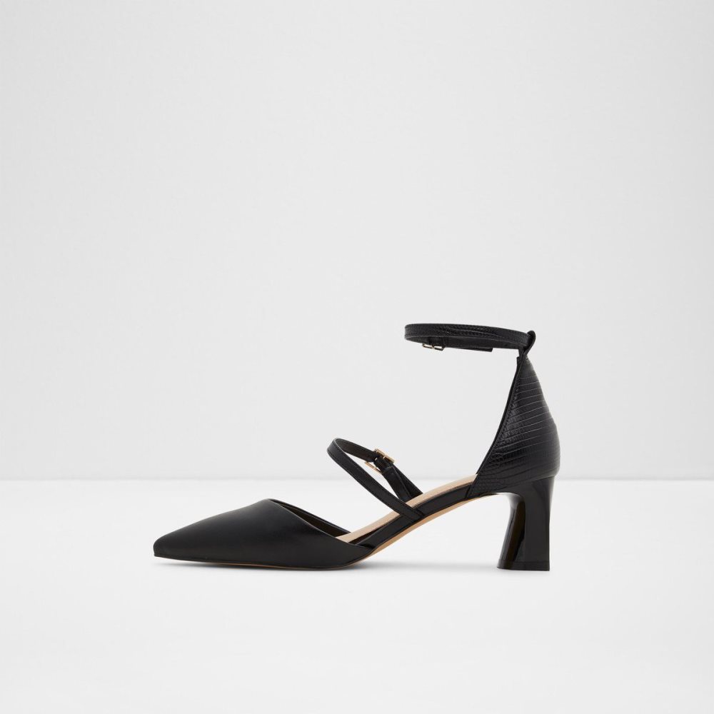 Dámské Blokové Podpatky Aldo Collette Strappy heeled shoe Černé | 84275JFWZ