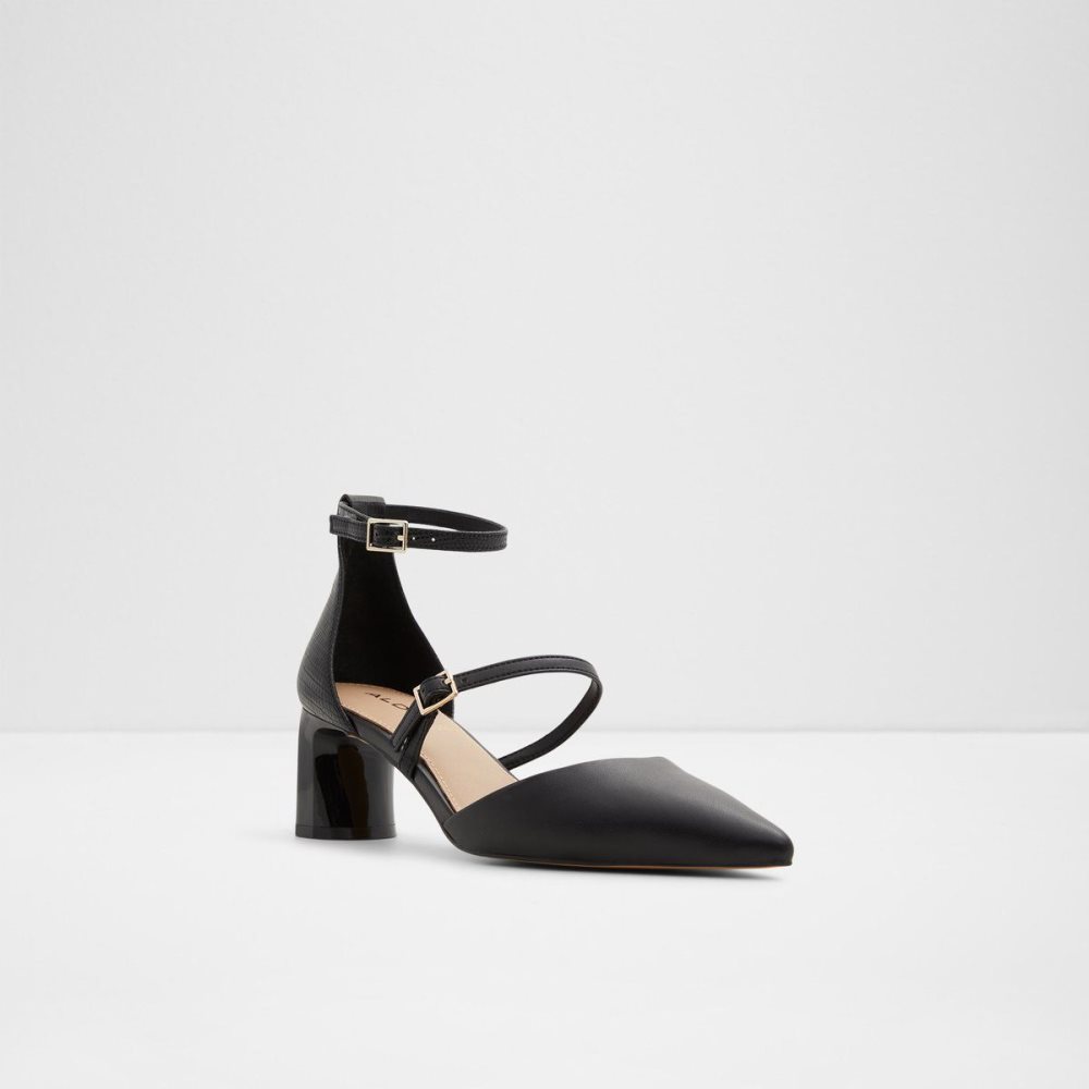 Dámské Blokové Podpatky Aldo Collette Strappy heeled shoe Černé | 84275JFWZ