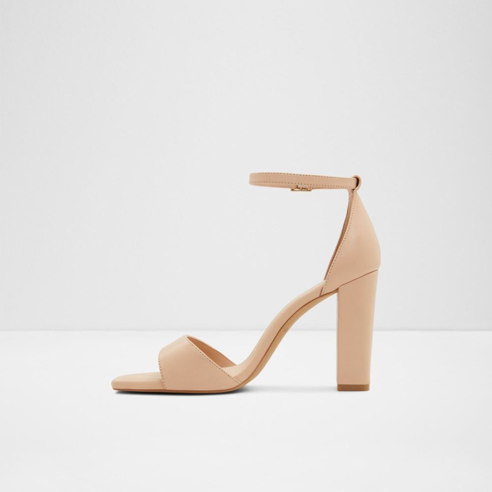 Dámské Blokové Podpatky Aldo Enaegyn Ankle strap heeled sandal - Cup sole Světle Béžový | 73096MTPN