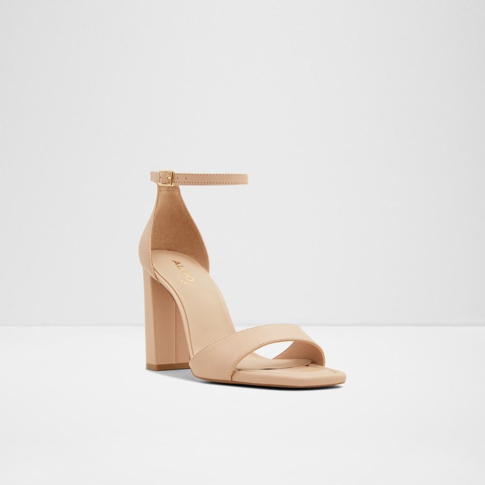 Dámské Blokové Podpatky Aldo Enaegyn Ankle strap heeled sandal - Cup sole Světle Béžový | 73096MTPN