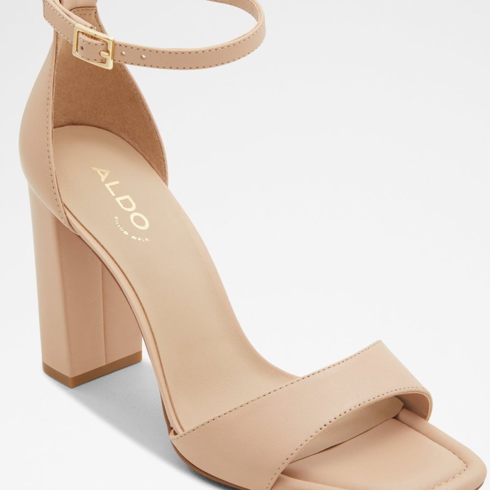 Dámské Blokové Podpatky Aldo Enaegyn Ankle strap heeled sandal - Cup sole Světle Béžový | 73096MTPN