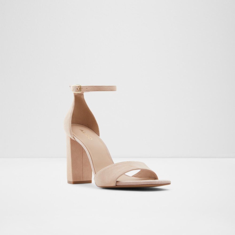 Dámské Blokové Podpatky Aldo Enaegyn Ankle strap heeled sandal - Cup sole Béžový | 35214KXJA