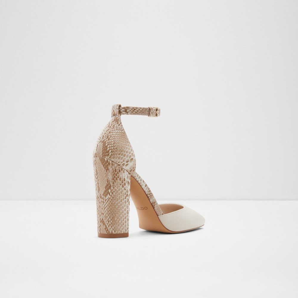 Dámské Blokové Podpatky Aldo Susan Strappy heeled shoe Bílé | 01938VJZF