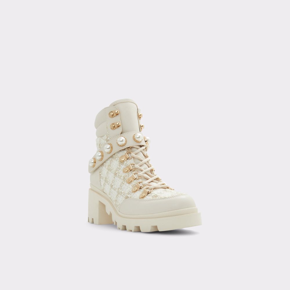 Dámské Bojové boty Aldo Afirasean Combat boots - Lug sole Bílé | 35174KCET