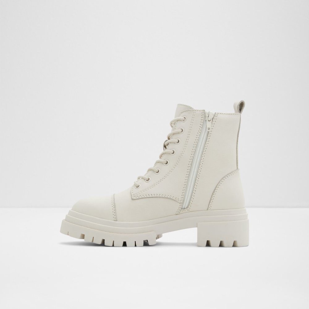 Dámské Bojové boty Aldo Bigmark Combat boots - Lug sole Bílé | 03256RHGA