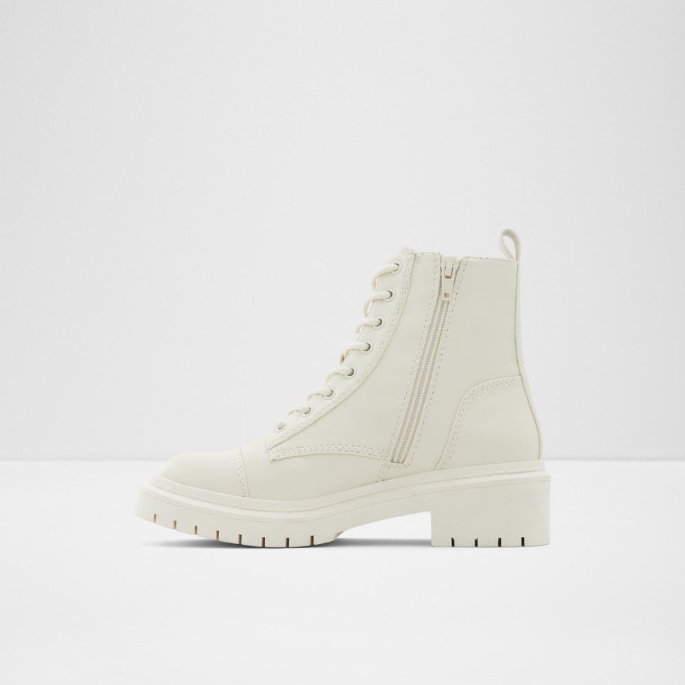 Dámské Bojové boty Aldo Goer Combat boots - Lug sole Bílé | 21350VGCK