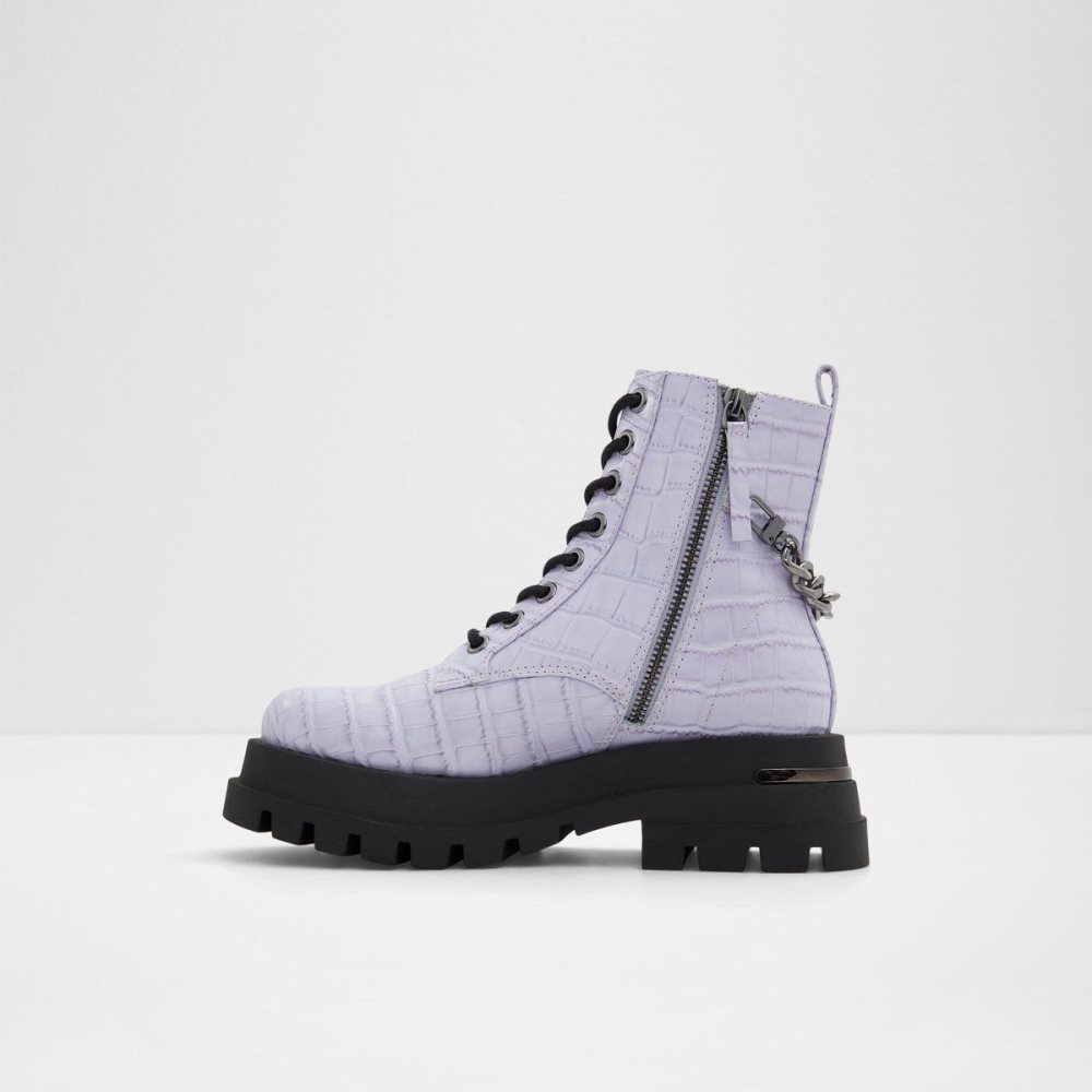 Dámské Bojové boty Aldo Grandeur Combat boots - Lug sole Fialové | 38257WRUQ