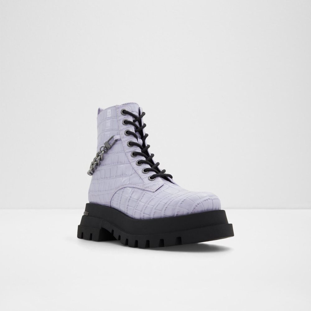 Dámské Bojové boty Aldo Grandeur Combat boots - Lug sole Fialové | 38257WRUQ