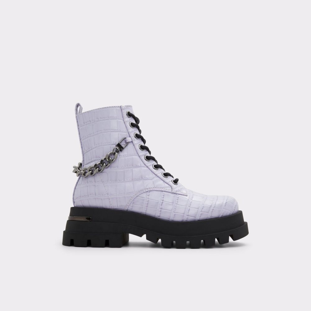 Dámské Bojové boty Aldo Grandeur Combat boots - Lug sole Fialové | 38257WRUQ