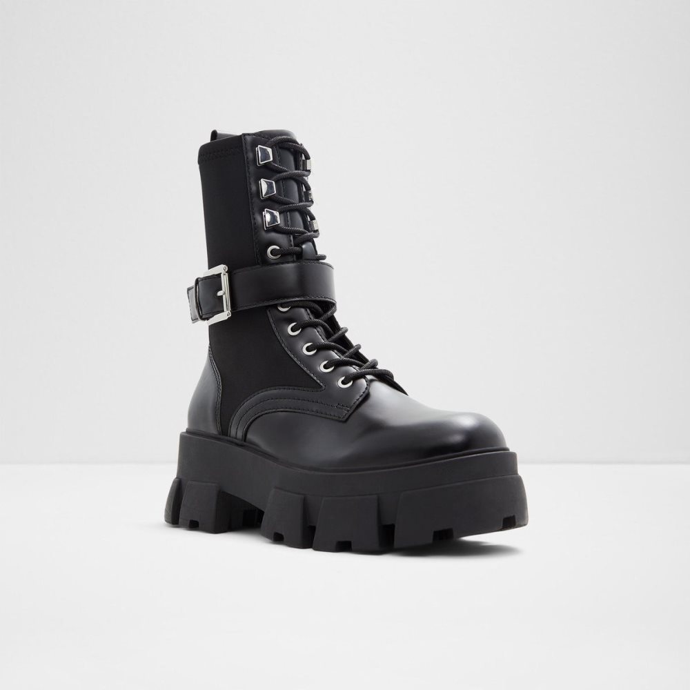 Dámské Bojové boty Aldo Grandleap Combat boots - Lug sole Černé | 71530ESHK