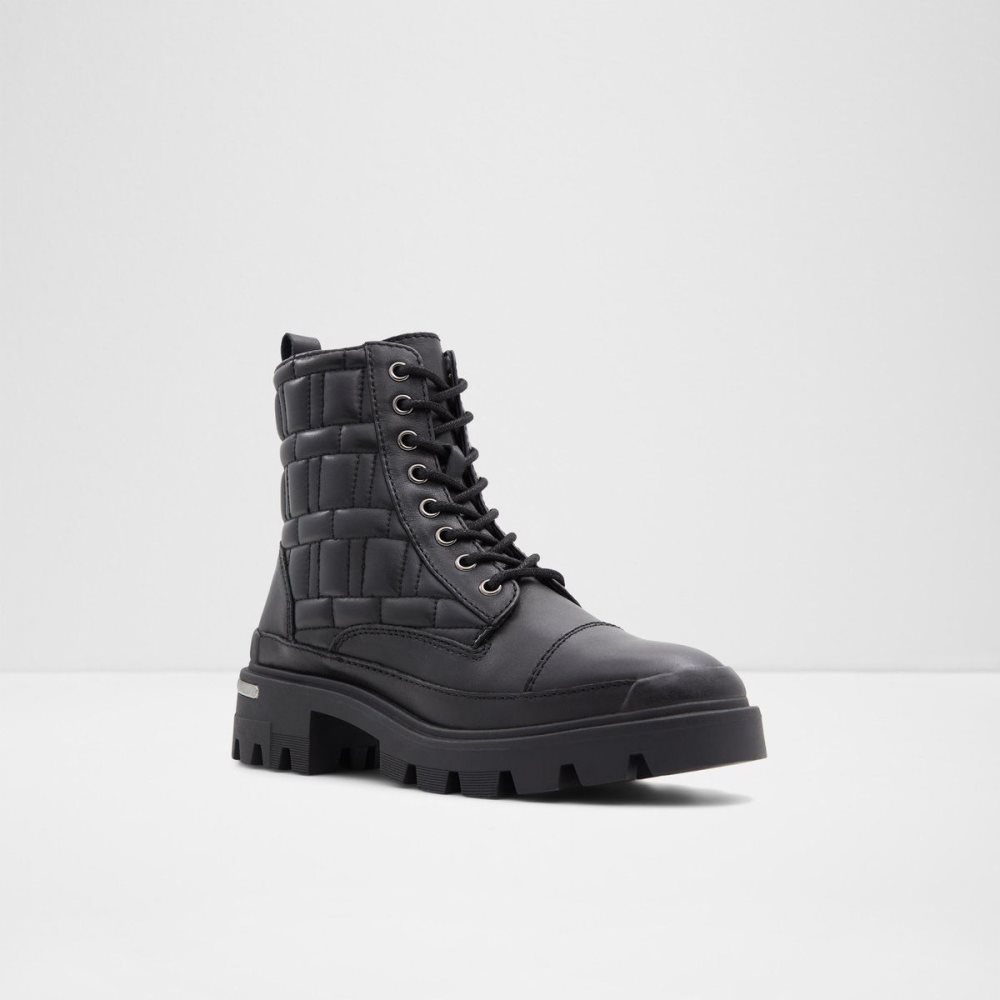 Dámské Bojové boty Aldo Quilt Combat boots - Lug sole Černé | 40893AVGW