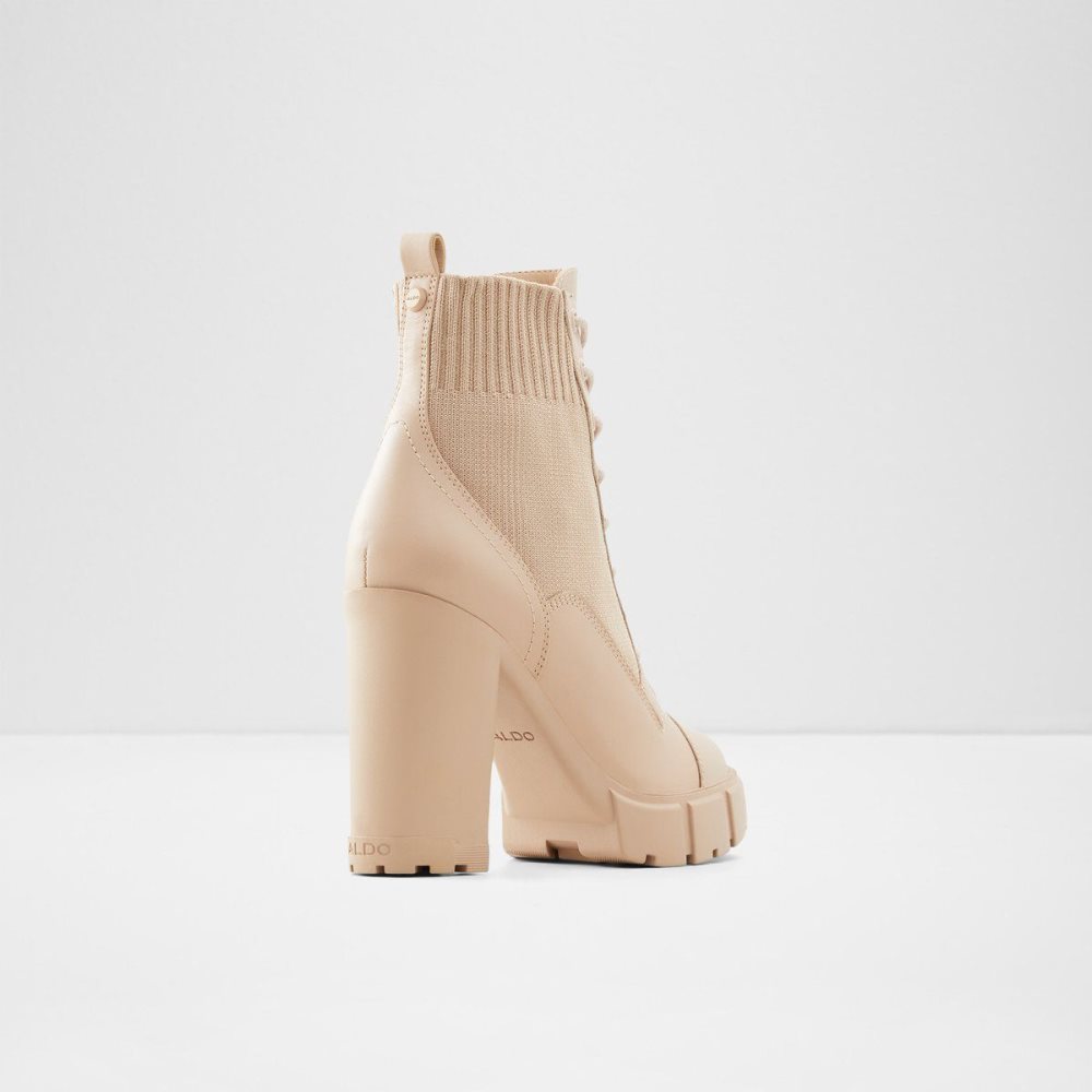 Dámské Bojové boty Aldo Rebel Combat ankle boot - Lug sole Béžový | 73965LROG