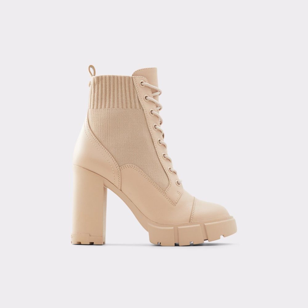 Dámské Bojové boty Aldo Rebel Combat ankle boot - Lug sole Béžový | 73965LROG