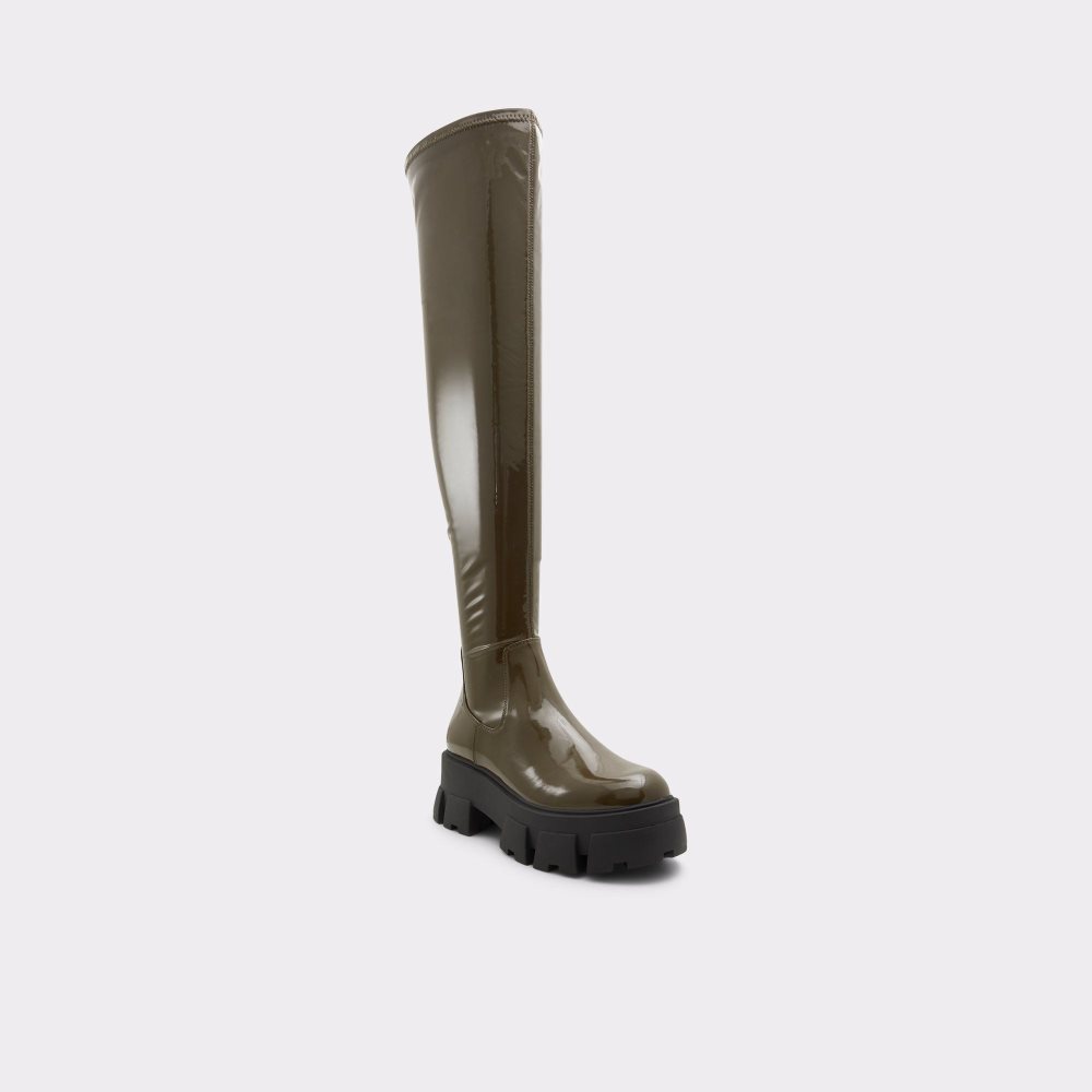 Dámské Boty Aldo Grandmode Over-the-knee boot - Lug sole Hnědožlutý | 12760QSZL