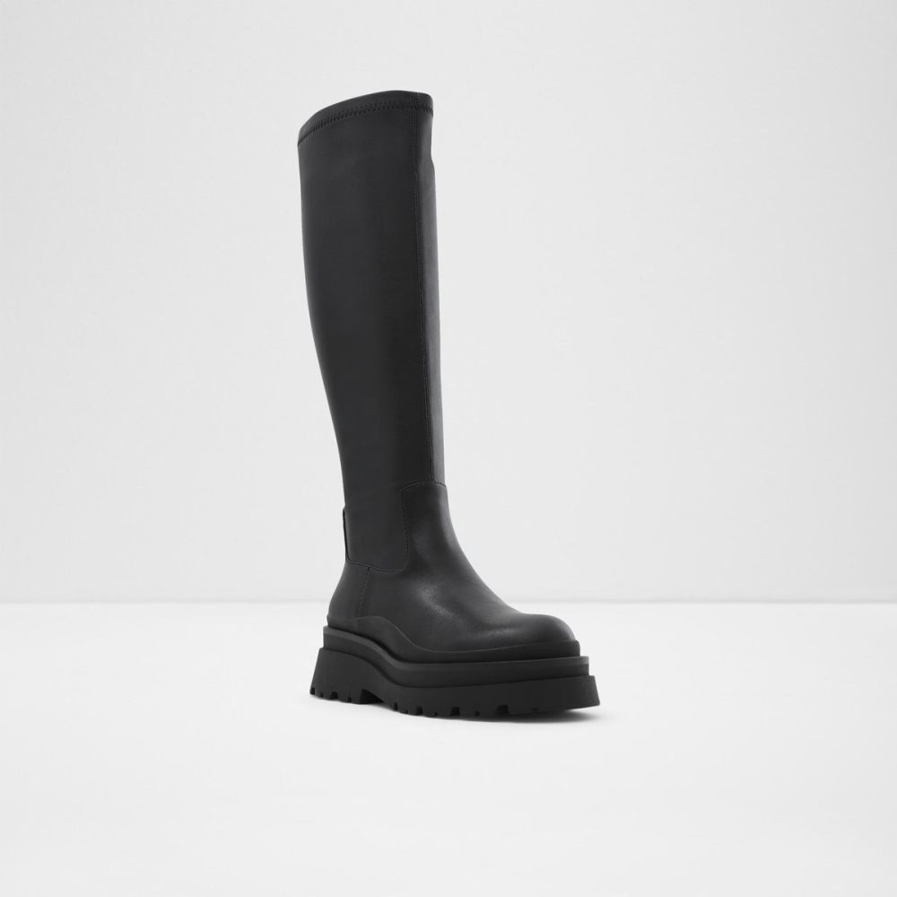 Dámské Boty Aldo Majorr Knee-high boot - Lug sole Černé | 20361ZCBA