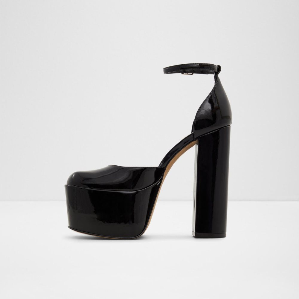 Dámské Boty Na Platformy Aldo Craybaen Ankle strap heeled shoe - Plateforme Černé | 81694ELHA